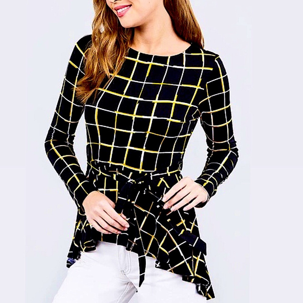 🔥peplum long sleeved top